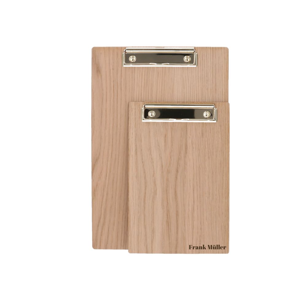 Holz Klemmbrett A4 oder A5, silberne Klemme, mit Namen oder Logo Holz Klemmbrett A4 oder A5, silberne Klemme, mit Namen oder Logo