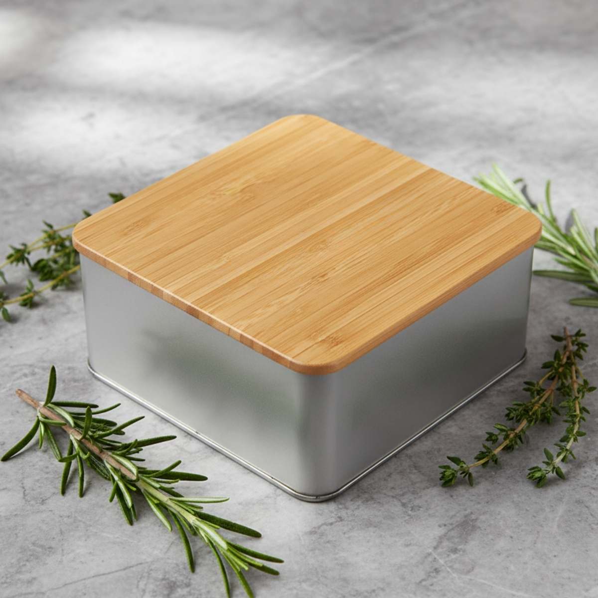 Keksdose mit Holzdeckel 15x15 cm - Freie Gestaltung (Online-Designer)