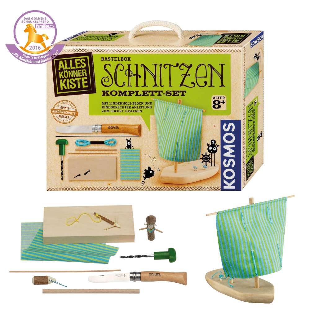 Taschenmesser Schnitzset für Kinder Schnitzset für Kinder Kosmos + Opinelmesser