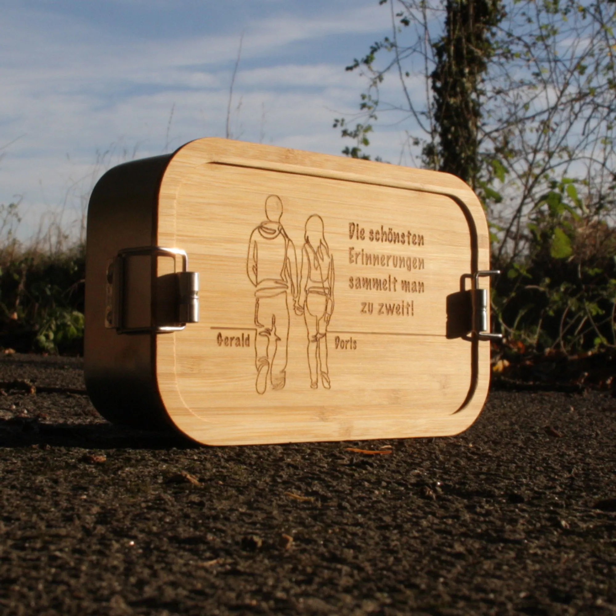 Personalisierte Brotzeitbox für Paare zur Verlobung, Hochzeit, Jahrestag Personalisierte Brotzeitbox für Paare zur Verlobung, Hochzeit, Jahrestag