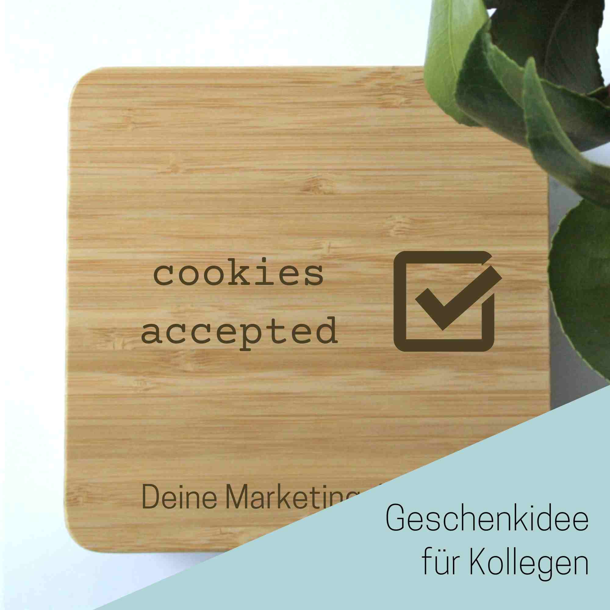 Keksdose mit Holzdeckel 15x15 cm und eigener Gravur
