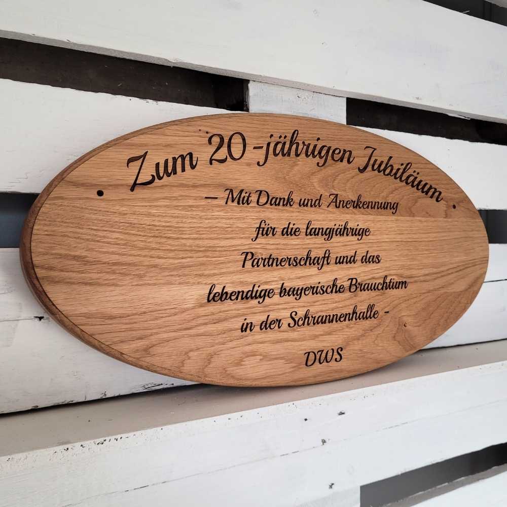 Holz, Hartholz, Gebeiztes Holz, Gedenktafel
