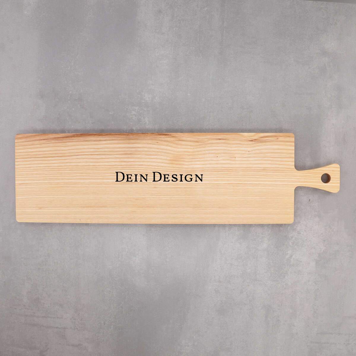 Servierbrett Esche 55x15x1,5 cm mit Griff Baguettebrett - Freie Gestaltung (Online-Designer)