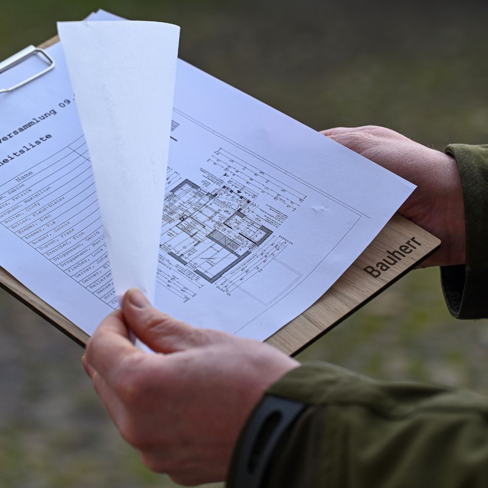 Personalisiertes Klemmbrett aus Holz Klemmbrett A4, Schreibbrett