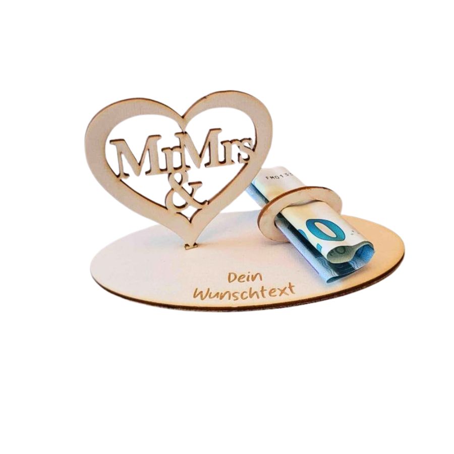 Geldgeschenk Mr&Mrs Hochzeit Geld originell verpacken