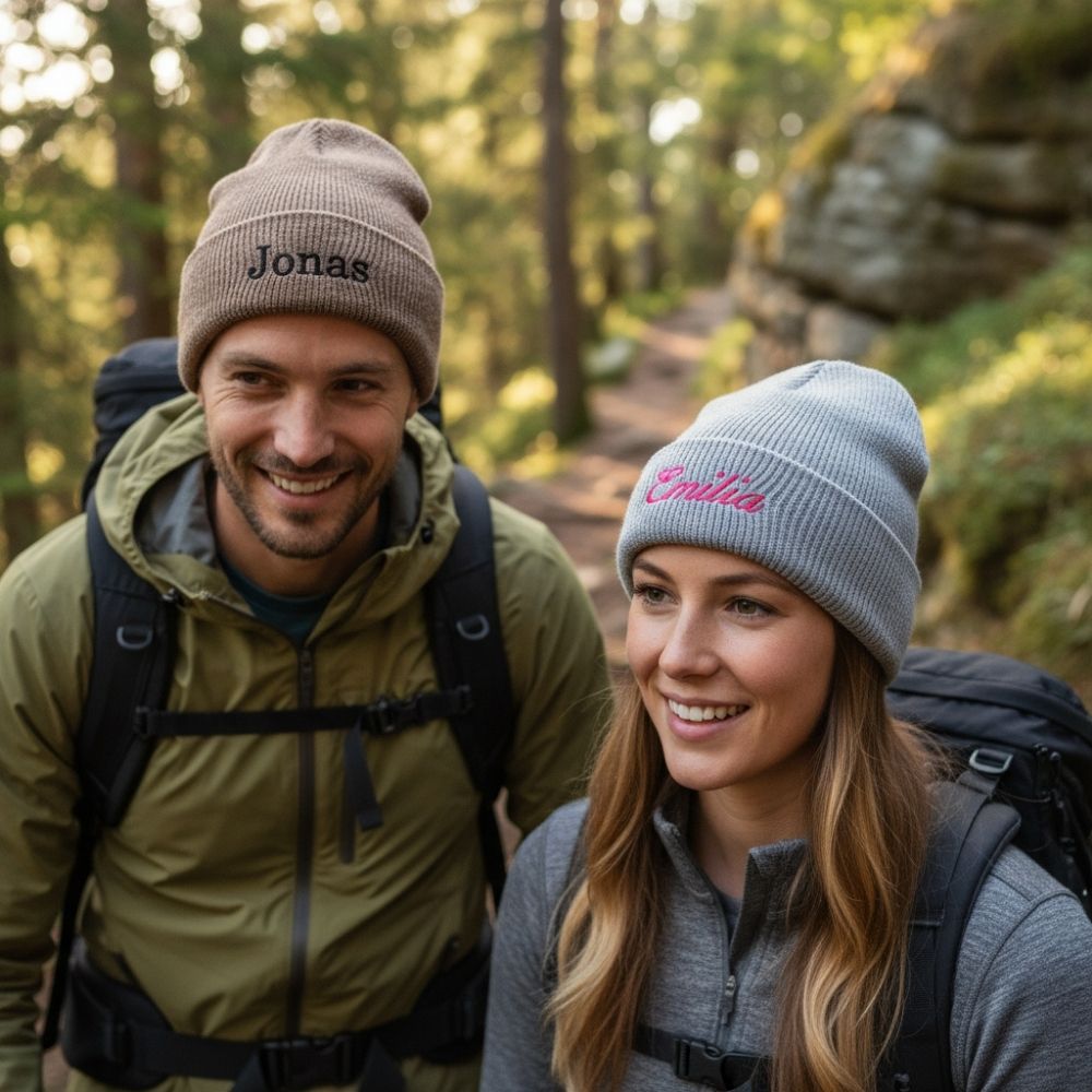 Wandern, Person, Tasche, Jacke, Mütze