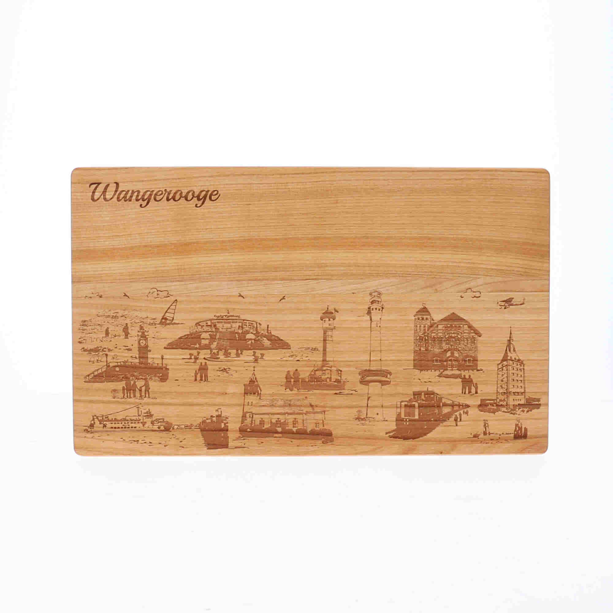 Wangerooge Schneidebrett Skyline Holz, Sperrholz, Kiste, Holz, Sperrholz