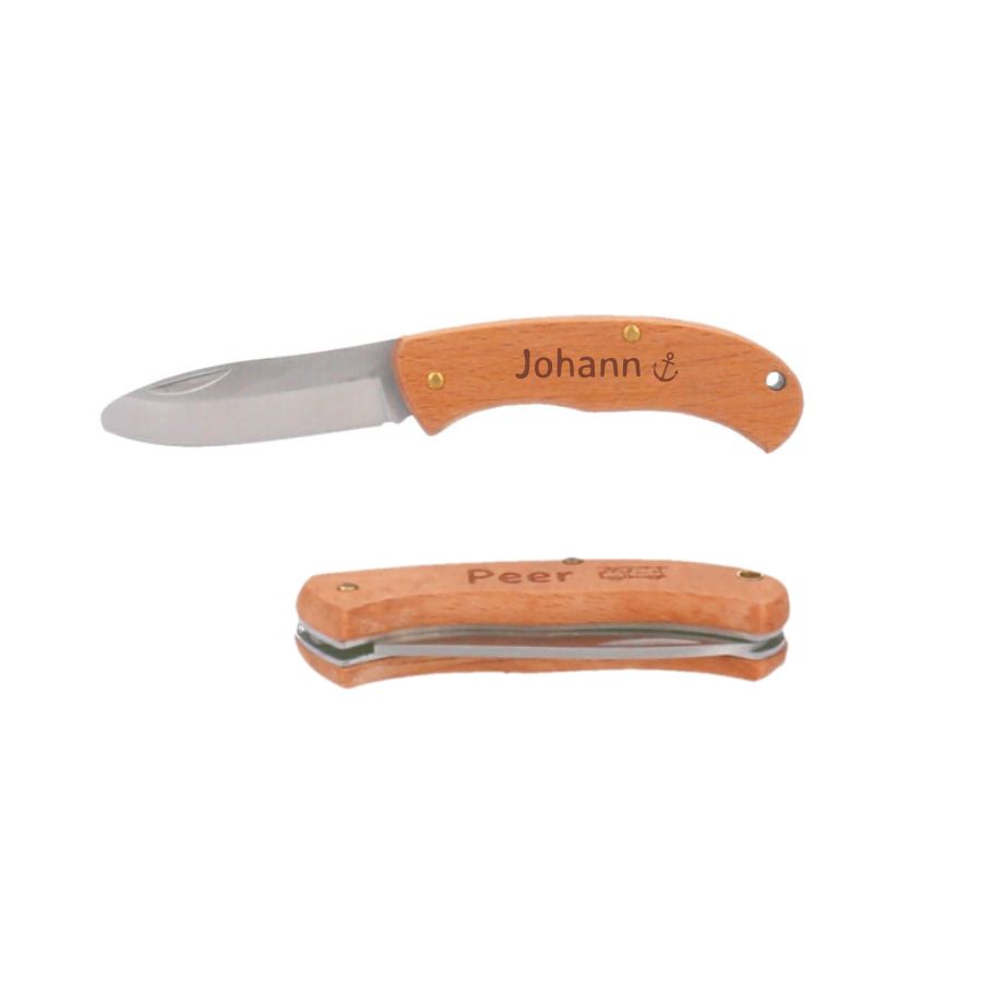 Kindertaschenmesser zum Schnitzen mit Motiv und Namen Besteck, Klinge, Waffe, Messer, Dolch