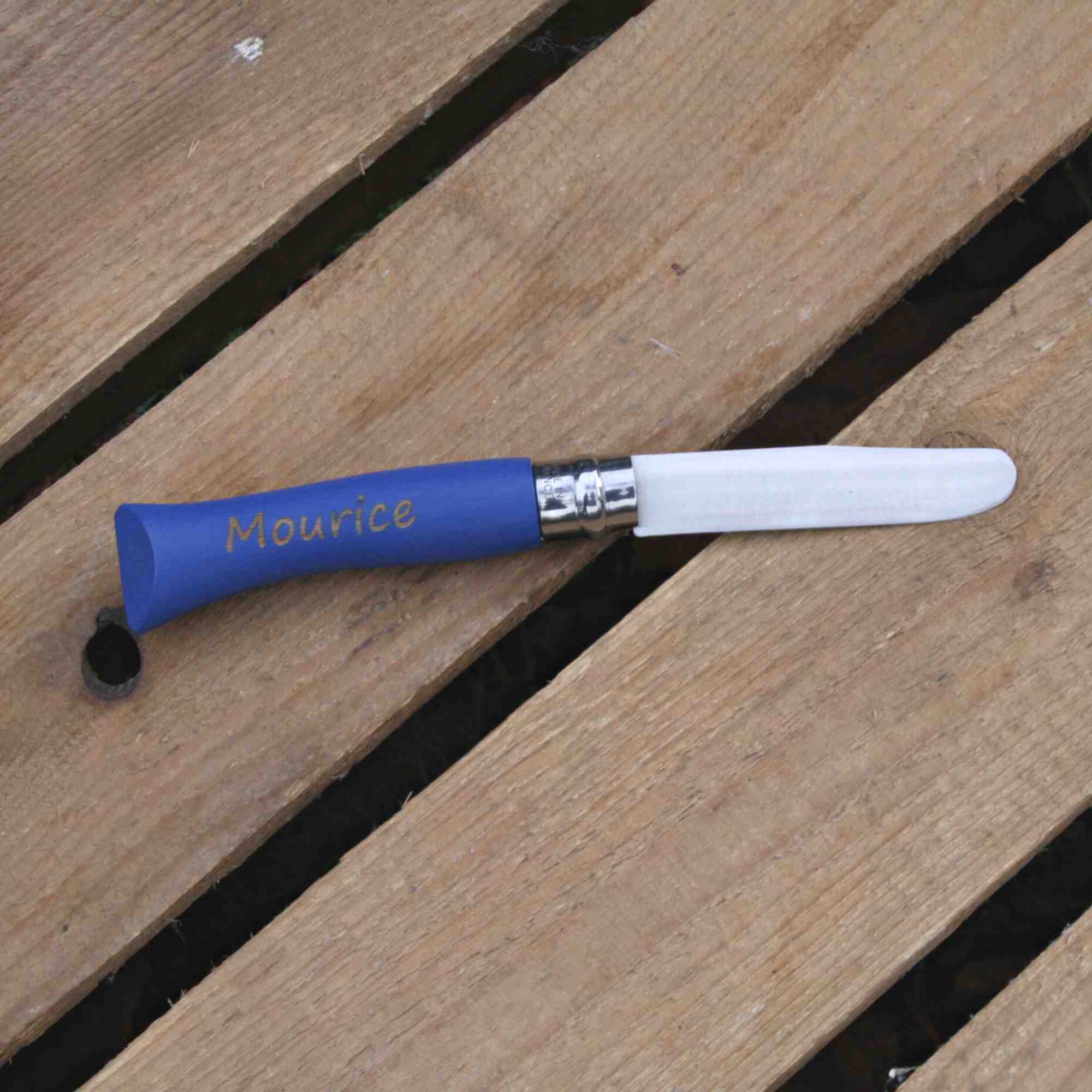 Kindertaschenmesser Opinel mit Wunschnamen in verschiedenen Farben