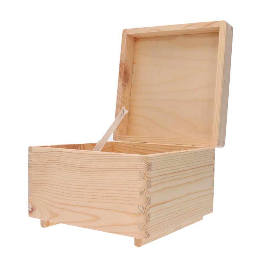 Erinnerungskiste aus Holz - 20x20x14 cm - personalisierbar
