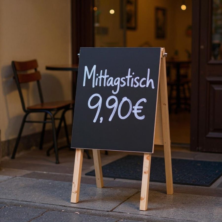 Kundenstopper mit Kreidetafel