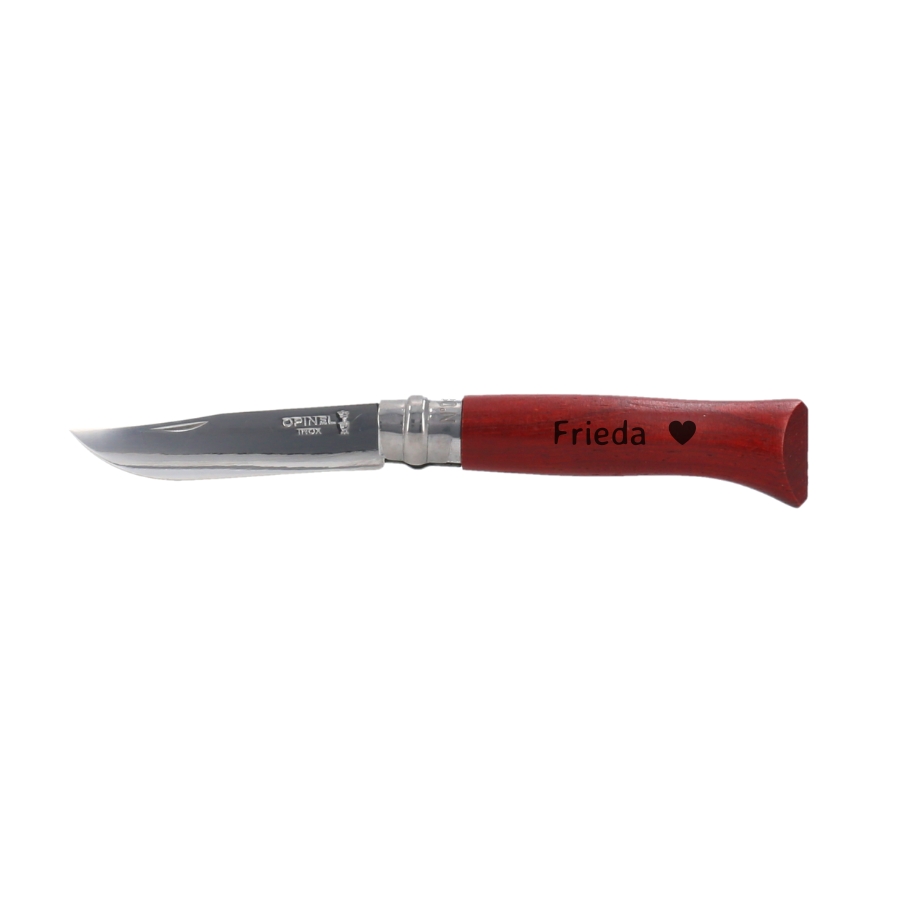 Padoukholz - Premium Opinel Taschenmesser mit Wunschgravur Padoukholz - Premium Opinel Taschenmesser mit Wunschgravur