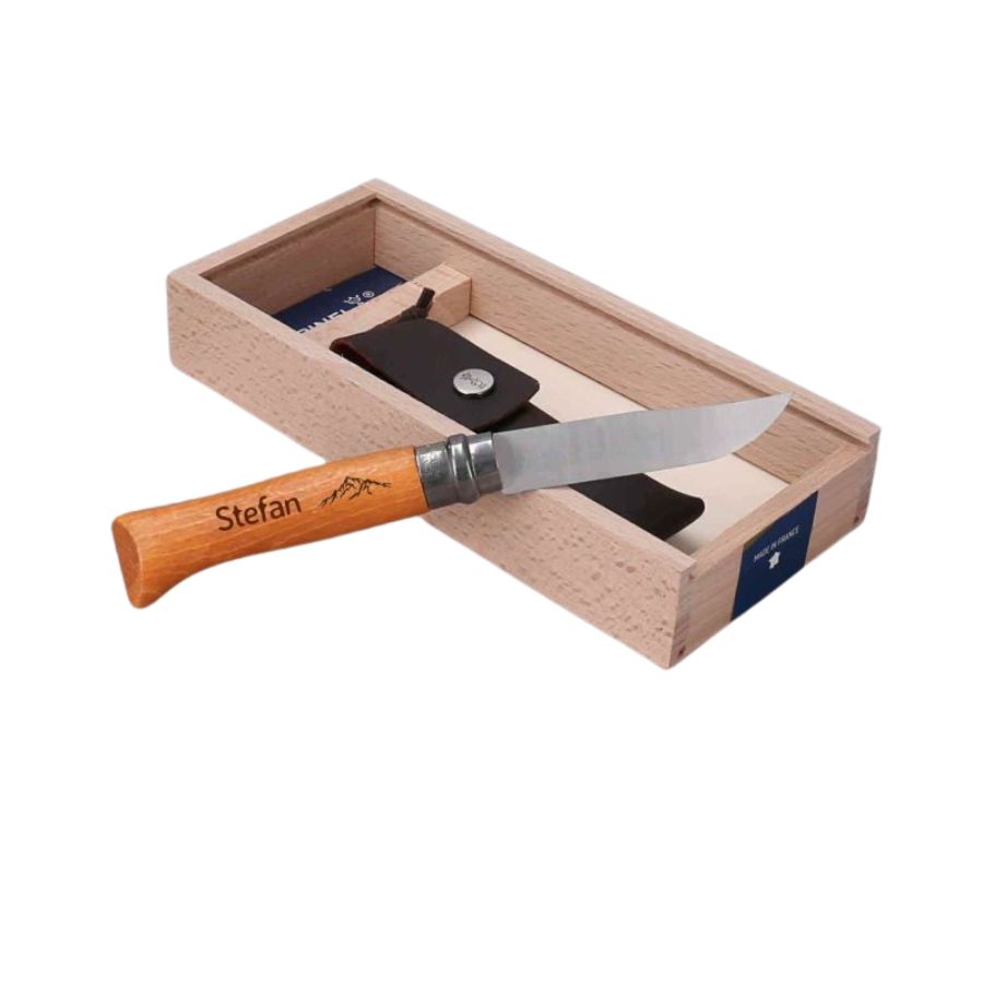 Opinel Taschenmesser mit Etui in Holzkasten