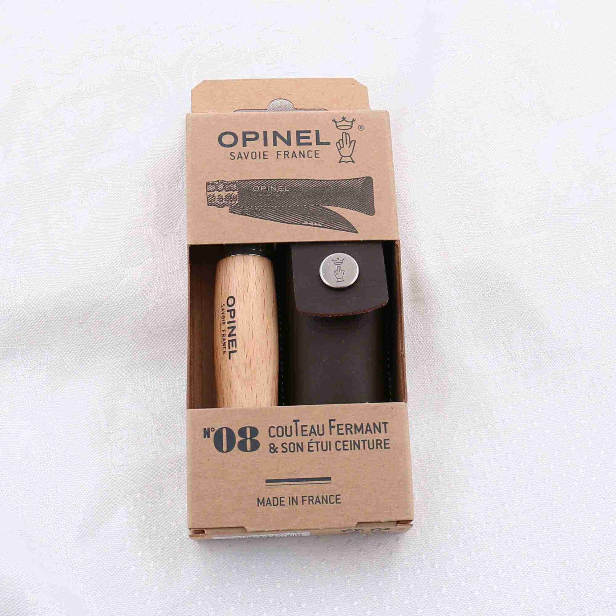 Taschenmesser Opinel mit Messerhülle und individueller Gravur