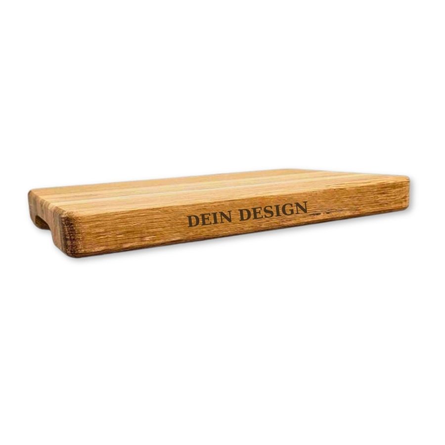 Schneidebrett Eiche Massiv, groß und robust für die Küche oder zum grillen mit personalisierung durch Lasergravur nach Wunsch, Holz, Holz, Bank, Mobiliar