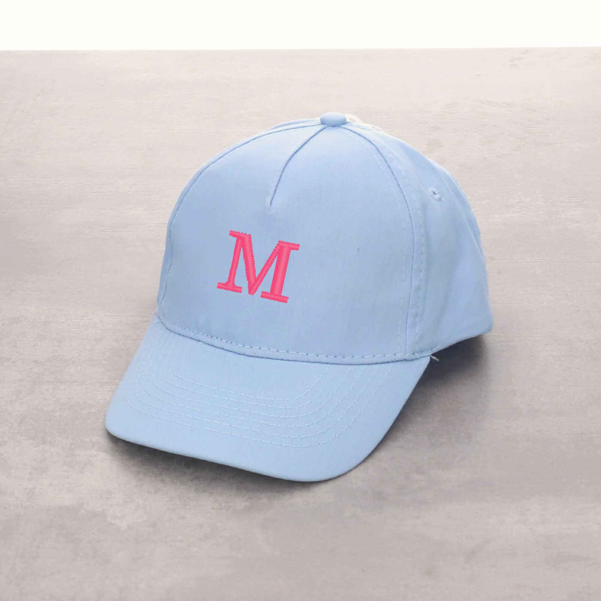 Personalisierte Kindercap blau Kindercap mit Buchstabe personalisiert in Farbe blau