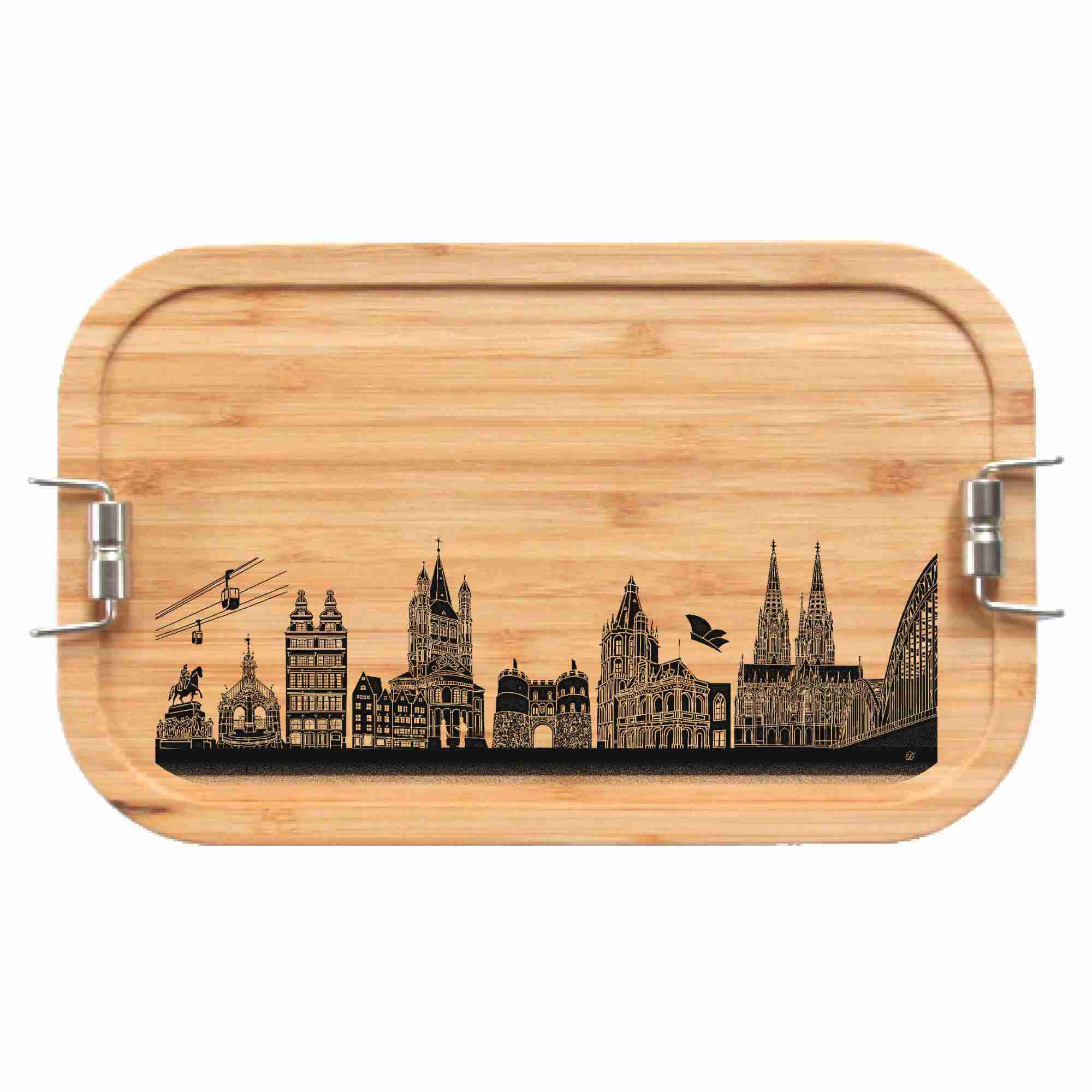 Lunchbox mit der Skyline und Stadt Köln