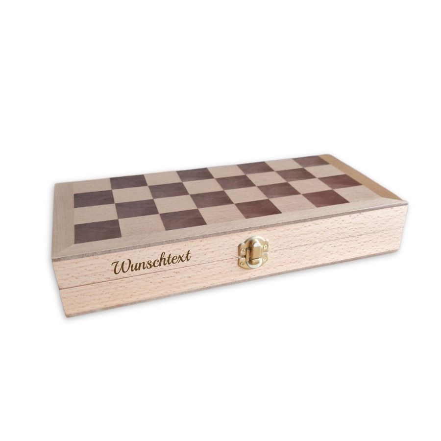 Personalisierte Schachkassette aus Holz - mit Gravur Schach, Spiel