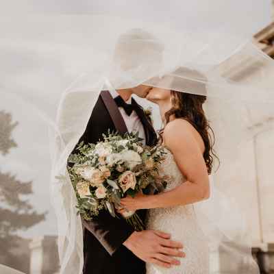 Blumen-Arrangement, Blumenstrauß, Kleid, Formelle Kleidung, Hochzeitskleid