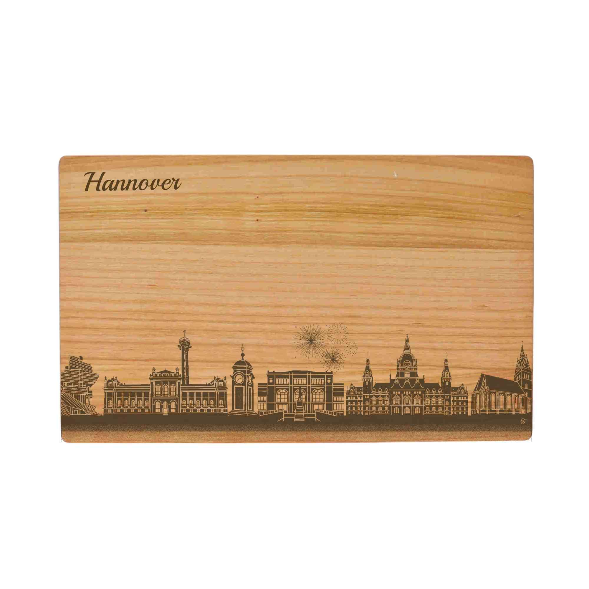 Hannover Geschenk Holzbrett Stadt Hannover Schneidebrett Skyline