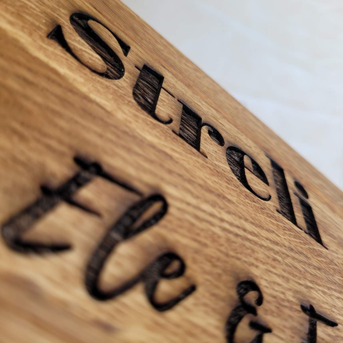 Massivholzschild Eiche - Freie Gestaltung (Online-Designer)