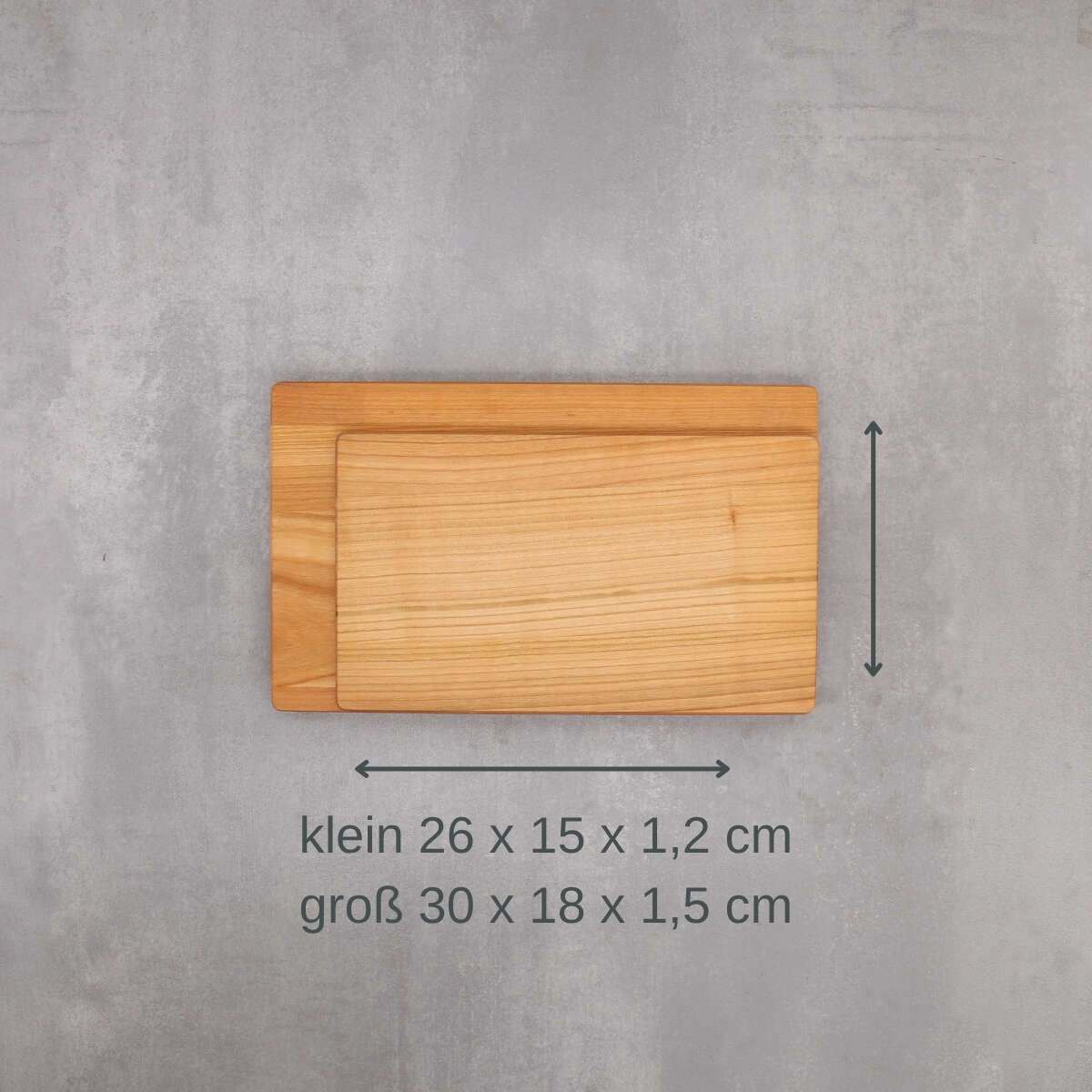 Frühstücksbrett Kirsche "Blumenkranz und Namen" - Festes Design (Personalisierbar)