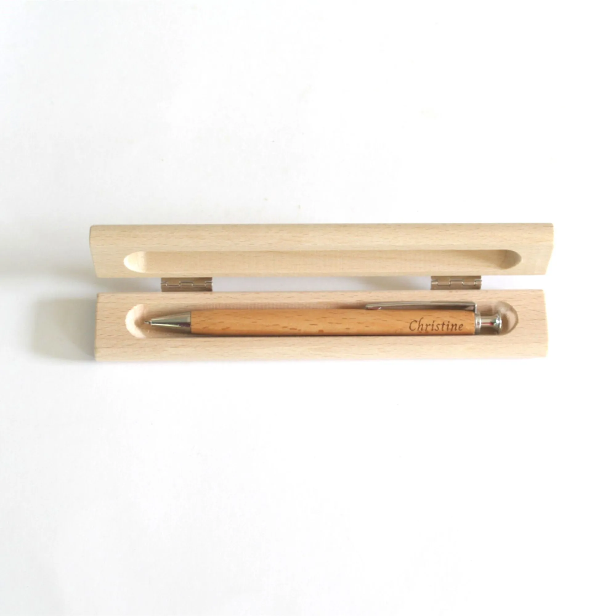 Holzetui personalisiert mit Kugelschreiber graviert Kugelschreiber mit Etui personalisiert mit Gravur