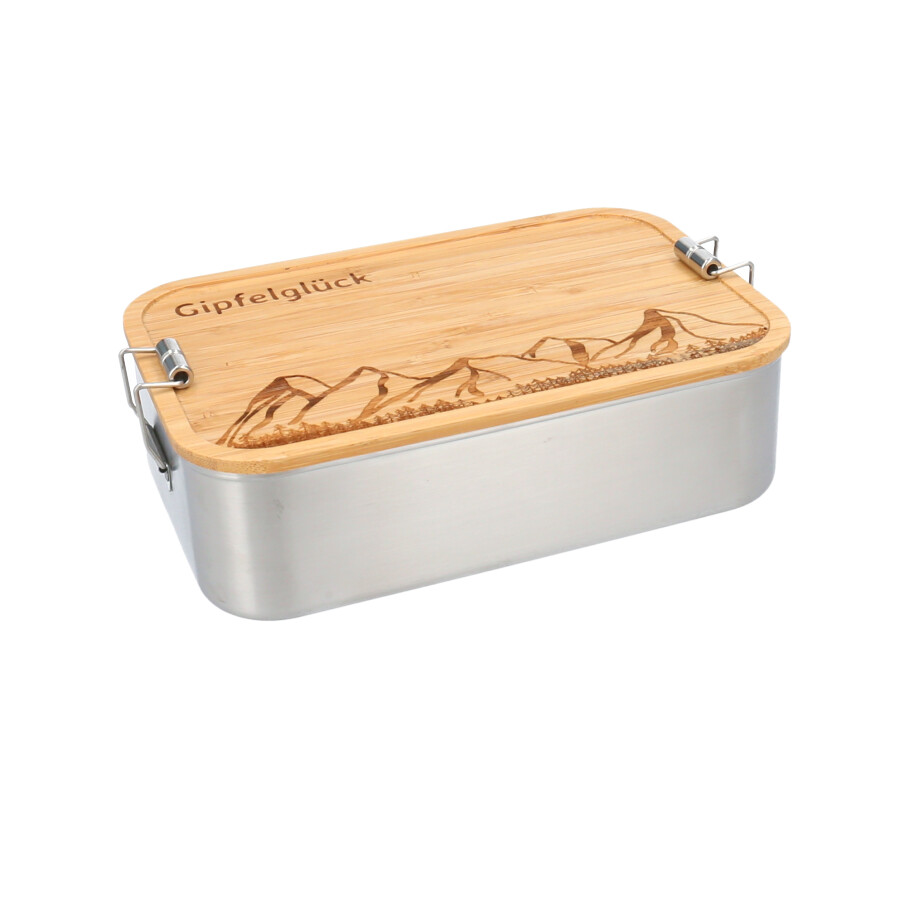 Personalisierte Berg Lunchbox aus Edelstahl Kiste
