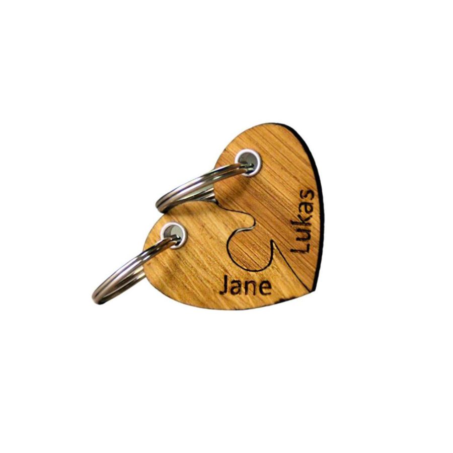 Personalisierter Schlüsselanhänger Herzpuzzle Personalisierter Schlüsselanhänger Herzpuzzle