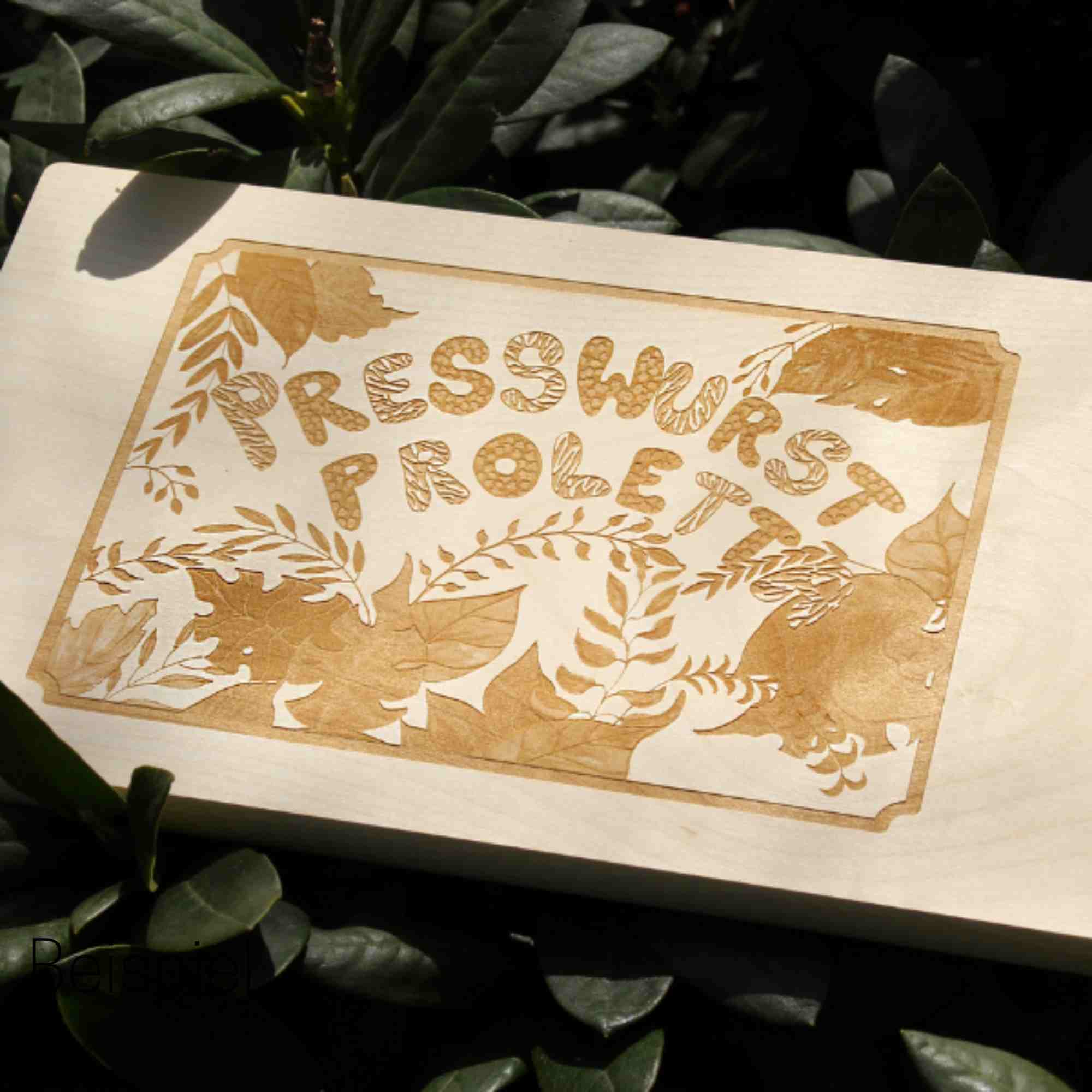 Holzbrett mit Fotogravur ahorn, Foto Personalisierung