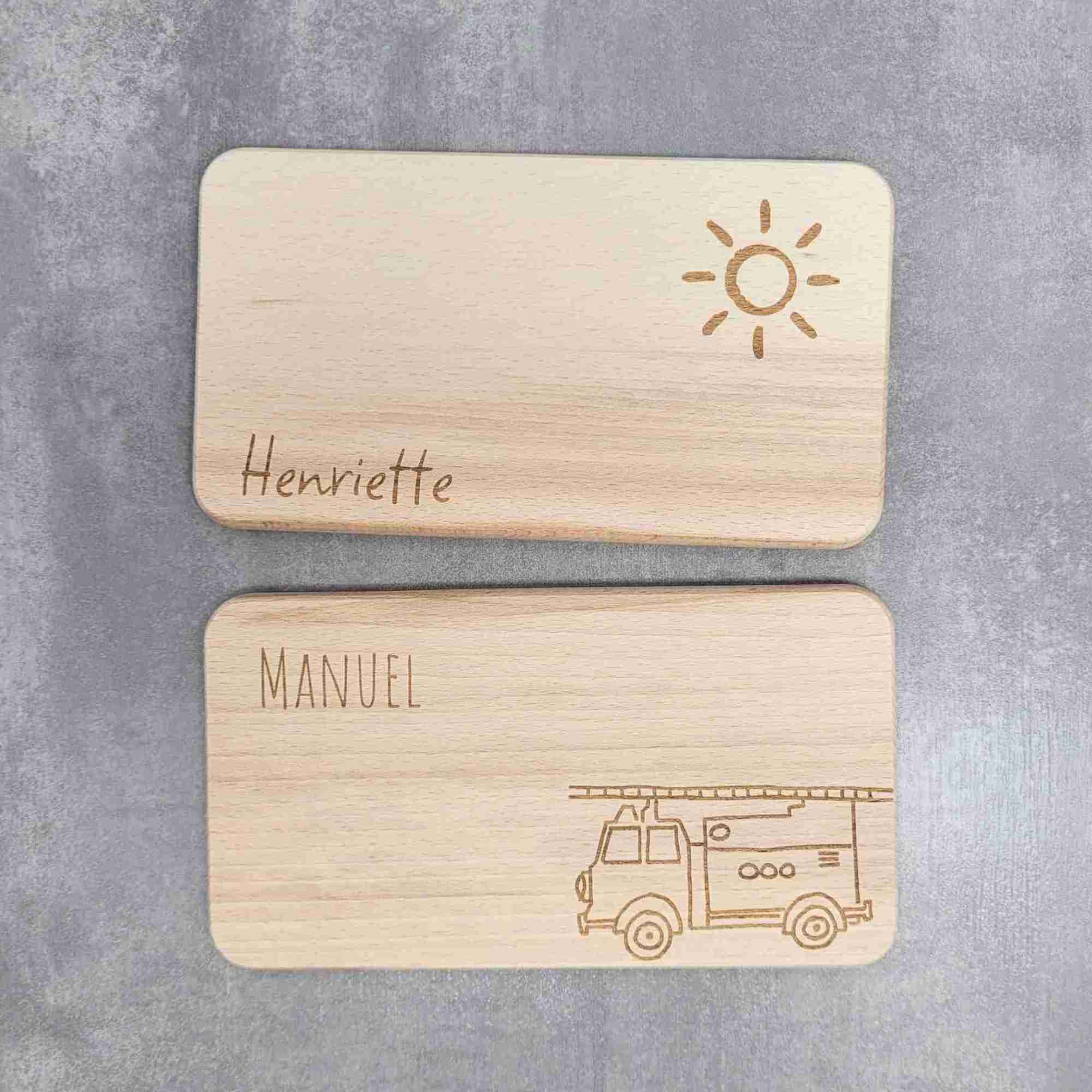 Frühstücksbrettchen für Kinder personalisiert mit Motiv und Namen
