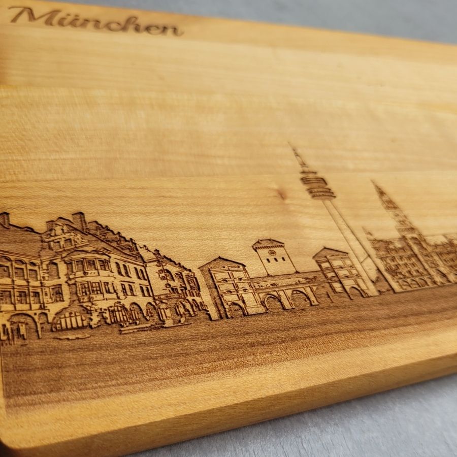 München Schneidebrett Skyline