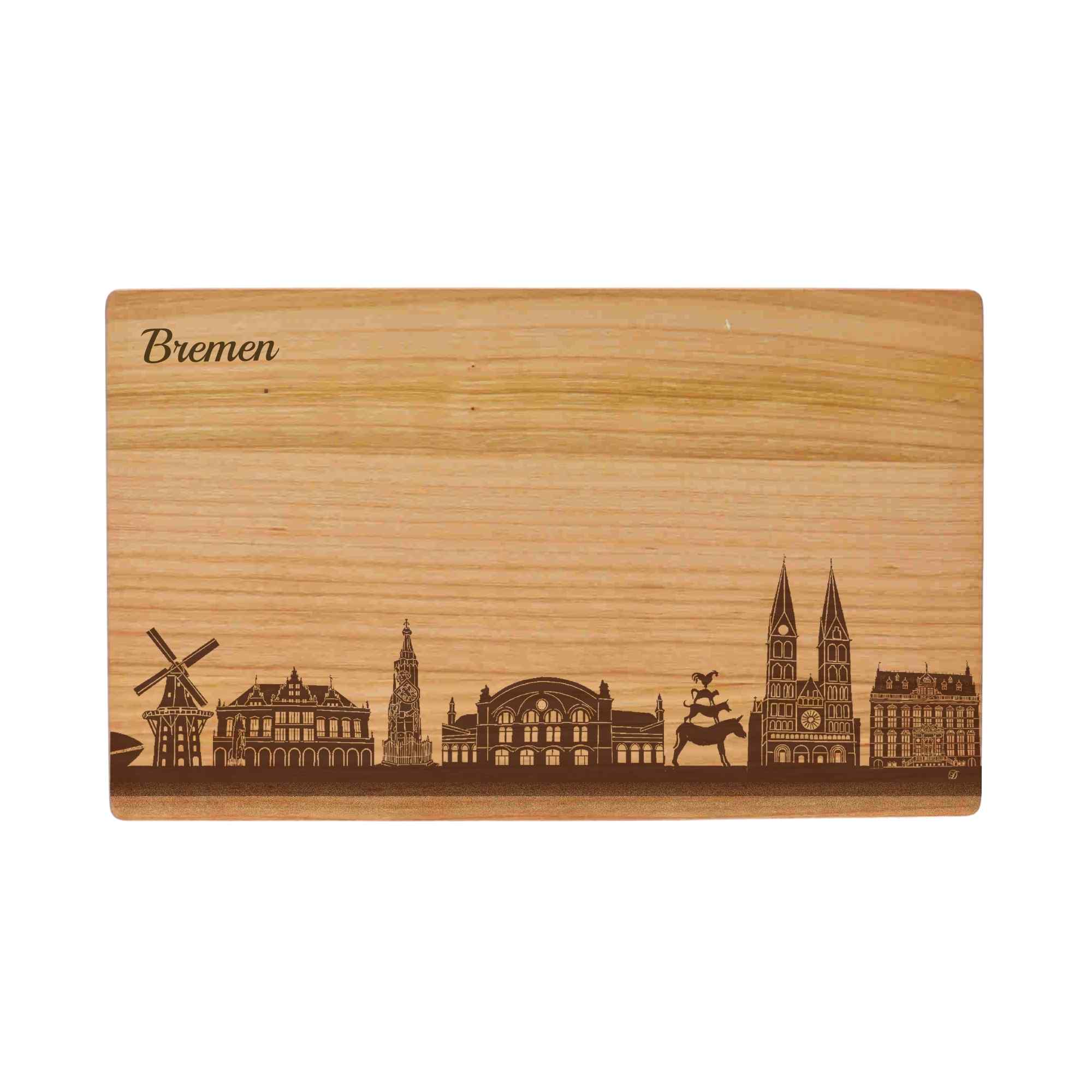 Bremen Schneidebrett Skyline Holz